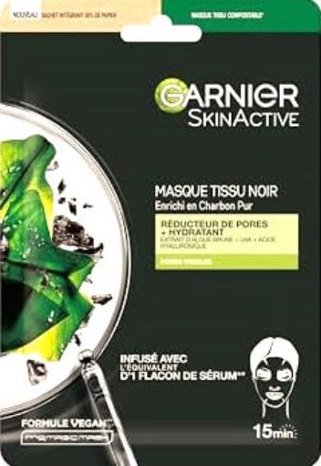 Picture of SKIN NATURALS MASQUE TISSU CHARBON VEGETAL 32G