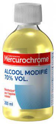 Picture of MERCUROCHROME ALCOOL A 70 DEGREE MODIFIE 200ML