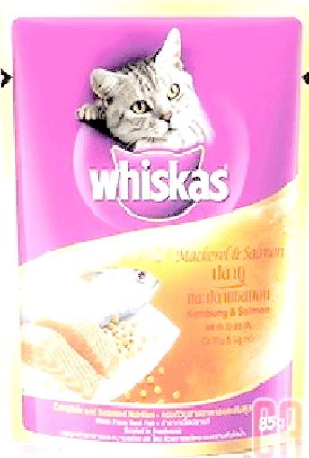 Picture of WHISKAS MACKEREL SALMON 80G