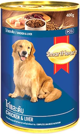 Picture of SMART HEART ADULT DOG WET FOOD CHICKEN AND LIVER 400G