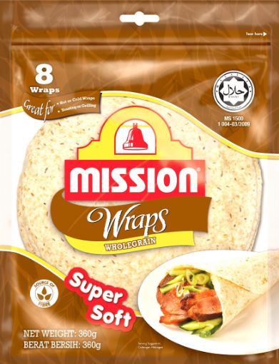 Picture of MISSION WRAPS WHOLE GRAIN 360G