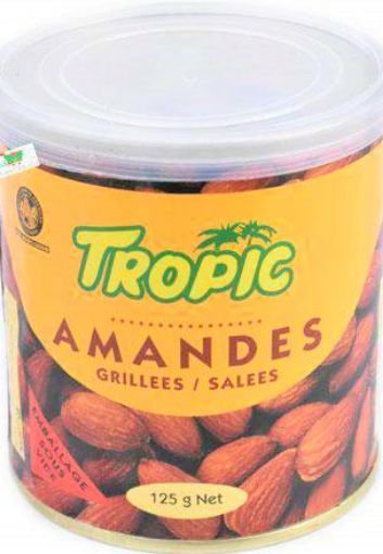 Picture of TROPIC ROASTED ALMOND NUTS IN CANS 125G