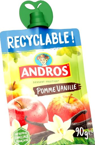 Picture of ANDROS GOURDES RECYCLABES POMME VANILLE 90G