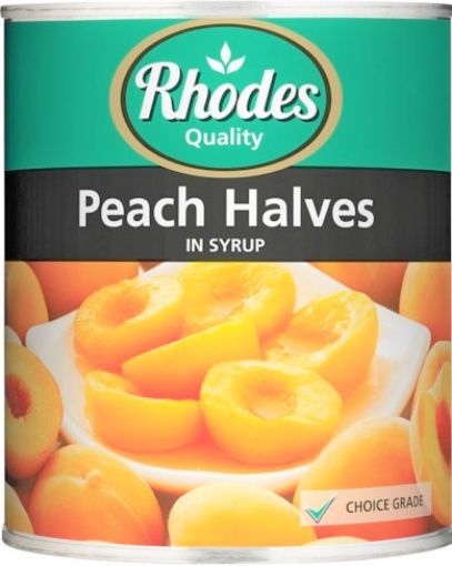 Picture of RHODES PEACH HALVES IN SYRUP 825G