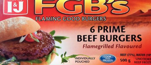 Picture of I&J FGB BURGERS X6 500G