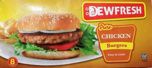 Picture of DEWFRESH CHICKEN BURGER BOX 8 400G