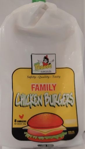 Picture of TROPIC CHICKEN BURGERS X8 480G