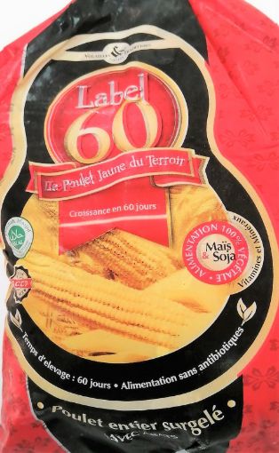 Picture of LABEL 60 POULET ENTIER SURGELE 1.4KG