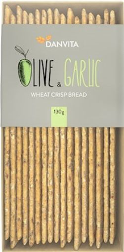 Picture of DANVITA CRISP BREAD WITH OLIVES GARLIC 130G