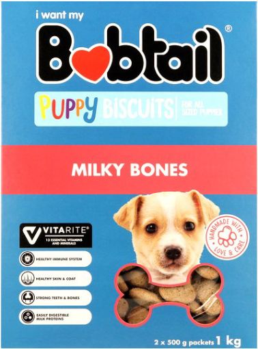 Picture of BOBTAIL PUPPY MILKY BONES 1KG