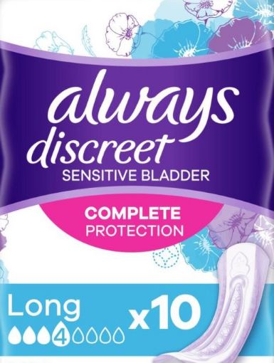 Picture of ALWAYS DISCREET PADS M3 LONG X10