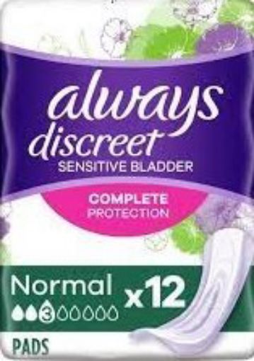 Picture of ALWAYS DISCREET PADS M1 NORMAL X12?