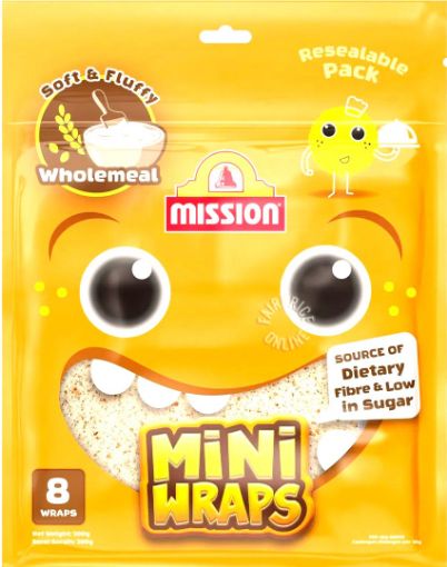 Picture of MISSION MINI WRAPS WHOLEMEAL300G