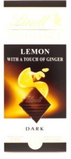 Picture of LINDT EXCELLENCE DARK CHOCOLATE LEMON AND GINGER 100G