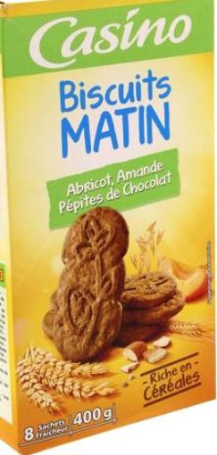 Picture of CO BISCUITS MATIN ABRICOT AMANDE ET PEPITES DE CHOCOLAT 400G