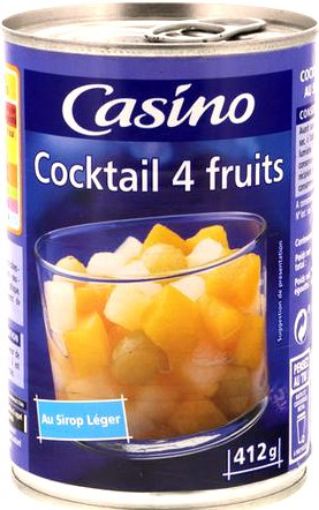 Picture of CASINO  COCKTAIL 4 FRUITS AU SIROP LEGER 425ML