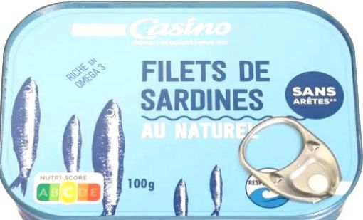 Picture of CASINO FILETS SARD NATUREL 100G