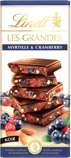 Picture of LINDT LES GRANDES MYRTILLE ET CRANBERRY 150G