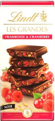 Picture of LINDT LES GRANDES FRAMBOISE ET CRANBERRY 150G