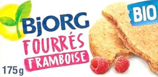 Picture of BJORG BISCUIT FOURRE FRAMBOISES 175G