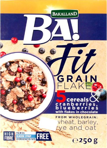 Picture of BA FIT GRAIN FLAKES BLUEBERRIES CRANBERRY 250G