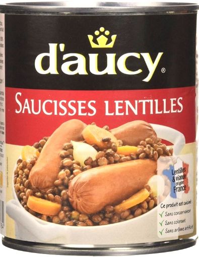 Picture of DAUCY SAUCISSES LENTILE 840G