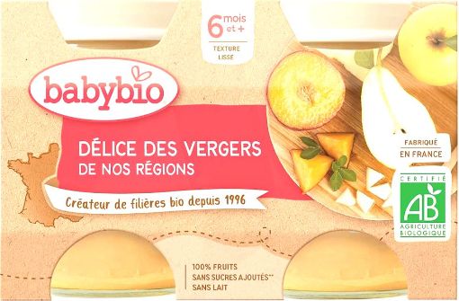 Picture of BABYBIO DELICE DES VERGERS DE NOS REGION 260G