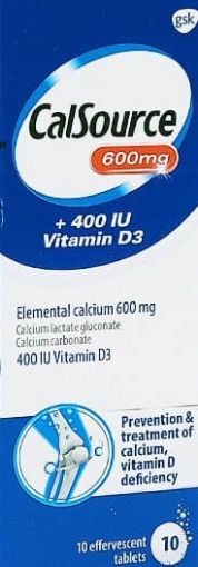 Picture of CALSOURCE CALCIUM EFFERVESCENT 500MG X20