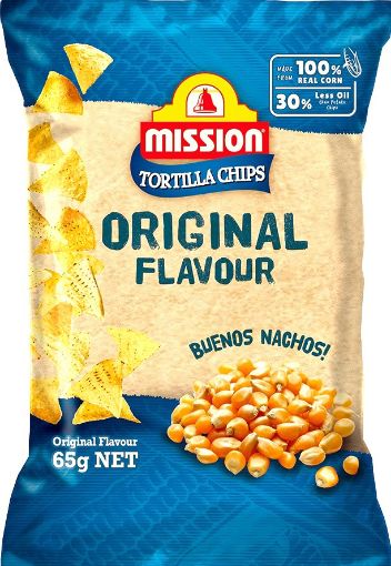 Picture of MISSION CORN TORTILLA CHIPS ORIGINAL FLAV 65GM