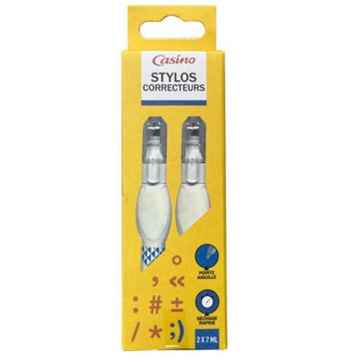 Picture of CASINO BLISTER 2 STYLOS CORRECTEUR