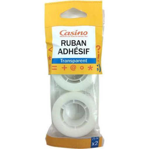 Picture of CASINO 2 ROULEAUX RUBAN ADHESIF TRANSPARENT