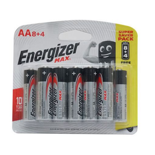 Picture of ENERGIZER MAX AA X 12 8  4 FREE E91BP