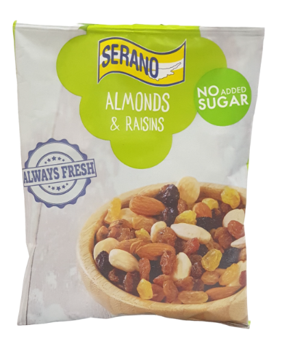 Picture of SERANO ALMONDS RAISIN NO ADDED SUGAR 150G