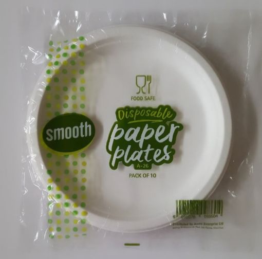 Picture of SMOOTH 26 CM PULP PLATE PACK OF 10 PCS