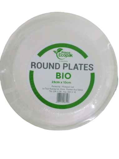 Picture of 10 BIO ROUND PLATES 9P 23CM