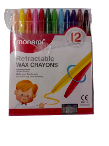 Picture of MONAMI RETRAC WAX CRAYONS 12C