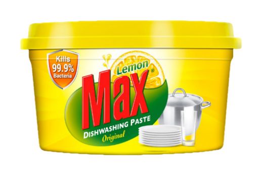 Picture of MAX DISHWASHING PASTE YELLOW LEMON WITH GLYCERINE 400G