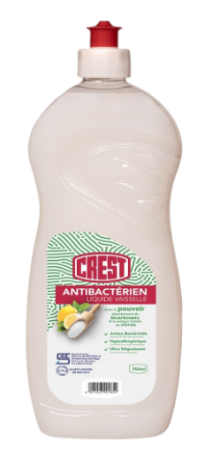 Picture of CREST LIQUIDE VAISSELLE ANTIBACTERIEN BICARBONATE CITRON 750ML