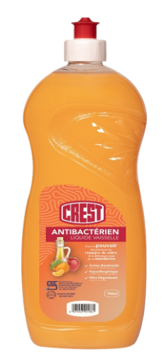 Picture of CREST LIQUIDE VAISSELLE ANTIBACTERIEN VINAIGRE DE CIDRE MANDARINE 750ML