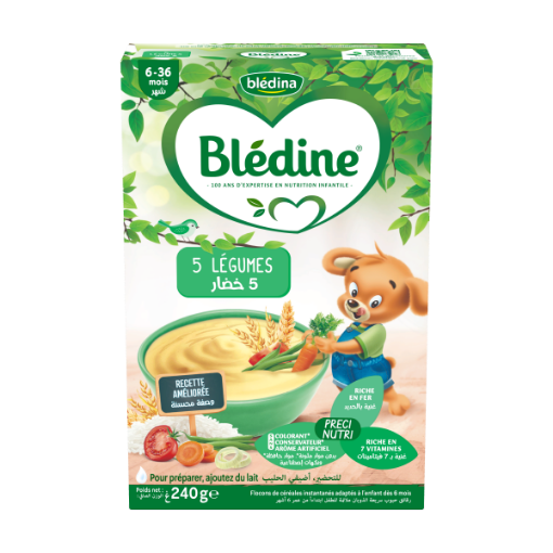 Picture of BLEDINA BLEDINE LACTE 5 LEGUMES 210G