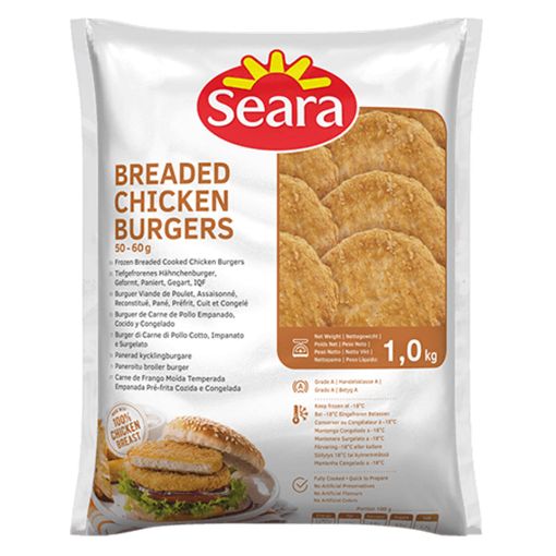 Picture of SEARA BREADED CHICK.BURGER 1KG