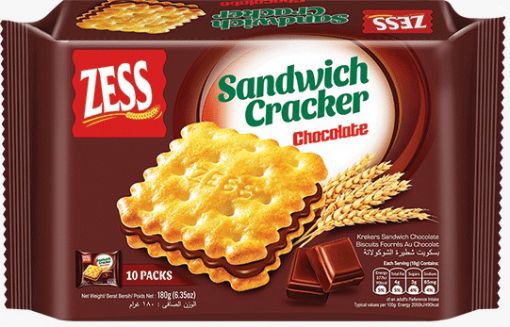 Picture of ZESS SANDWICH CRACKER CHOCOLATE 180 G