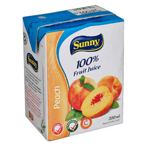 Picture of SUNNY 100% FRUIT JUICE BRIK PEACH 200ML