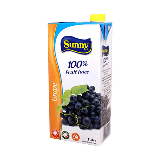 Picture of SUNNY 100% FRUIT JUICE BRIK GRAPE 1LT