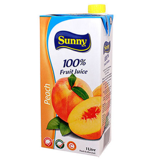 Picture of SUNNY 100% FRUIT JUICE BRIK PEACH 1LT