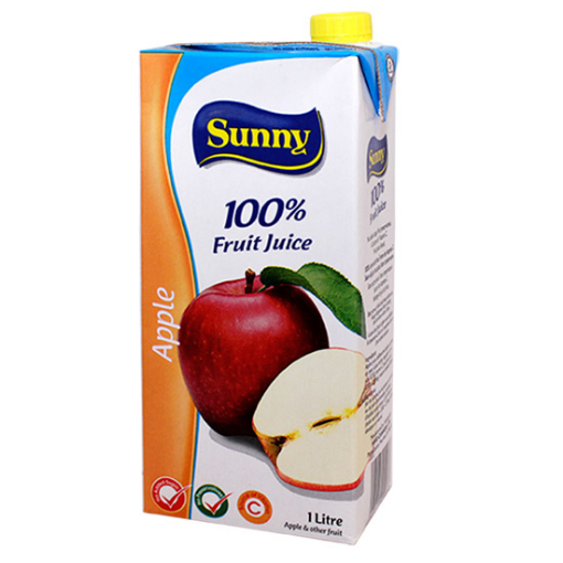 Picture of SUNNY 100% FRUIT JUICE BRIK APPLE 1LT