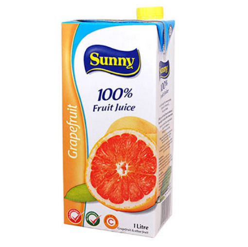 Picture of SUNNY 100% FRUIT JUICE BRIK GRAPEFRUIT 1LT