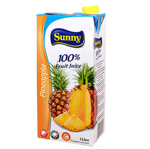 Picture of SUNNY 100% FRUIT JUICE BRIK PINEAPPLE 1LT