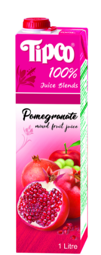 Picture of TIPCO JUICE 100% WELLNESS POMEGRANATE AND MIXED FRUIT 1LT