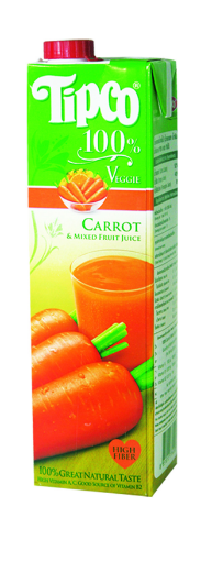 Picture of TIPCO JUICE 100% VEGGI CARROT AND MIXED FRUIT 1LT